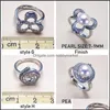 Jewelry Settings 2021 Pearl Rings 925 Sier Ring For Women Mounting Blank Diy Fashion Aessories Wedding Gift Drop Delivery Zaf0L