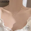 Louleur 925 Sterling Silver Naszyjnik Pojedynczy Cyrkon Wisiorek Dla Kobiet Letnia Moda 925 Biżuteria Choker