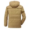 メンズカジュアルジャケットファッションウィンターパーカー男性の毛皮の溝厚いオーバーコート加熱ジャケットコットン暖かいコート211110