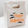 Borse portaoggetti Happy Halloween Stampa Fresh Cooler Borsa termica portatile per pranzo in tela Borsa da viaggio per picnic, festa, borsa per alimenti, regali