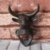 Creative Cast Bottle Opener Cow Iron Wine Wall Mounted Corkscrew 210319