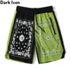 Caju Floral Patchwork Men's Shorts Elastic Cintura Reta Shorts para Man 210603