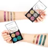 HANDAIYAN Palette di ombretti glitter professionali a 4 colori Trucco impermeabile Bellezza Corea Set di cosmetici Maquiagem occhi