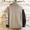 Męski sweter zima turtleneck pullover mody projektant sweter męskie dług z długim rękawem Ropa de hombre plus rozmiar 5x 210818