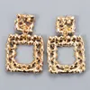 Fashion Full Rhinestone Drop Earrings For Women Bijoux Shiny Square Drop Crystal Dangle Earrings Jewelry Gifts