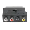 Hot RGB Scart bis 3 RCA S-Videoadapter Composite RCA SVHS S-Video AV TV-Audio für Video-DVD-Recorder TV-Fernsehprojektor