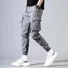 Mens Hip Hop Roupas Japonesa Moda Elegante Alta Rua Movimentando Calças Masculinas Bolsos Cargas Militares Roupas Coreanas Sweatpants Homens