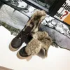 2021 Top Quality Geometric Print Snow Boot Knee-length Warm Cold-resistant Thick-soled Boots Fashion All-match Womens Cotton Shoes 6613