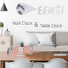 Other Clocks & Accessories 3D LED Wall Clock Modern Digital Alarm Display Home Kitchen Office Table Desk Night 24 Or 12 Hour
