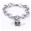 Bracelet pour femme Verrouillage en acier inoxydable Hommes Accessoires O Chaîne sur la main Pandora Charmes Hip Hop Wholesale