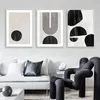 black white abstract canvas wall art