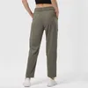 Lu159 Femmes pantalons Yoga sport Joggers cordon de serrage taille élastique vêtements de sport en cours d'exécution Fitness décontracté Capris pantalon d'entraînement Trous1771785