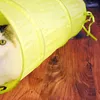 Túnel de brinquedos de gato com bola de jogo cor pura material gatinho dobrável pet fornece armação de aço engraçada