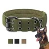Coleira tática militar para cães K9, coleira ajustável durável para treinamento ao ar livre, coleiras para cães grandes, produtos para animais de estimação X075396009