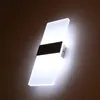 Aplik Duvar Lambası Kare 85-265 V 12 W LED Işık Fuaye Koridor Balkon Koridor Ile Sıcak Beyaz Siyah Gümüş Kapak