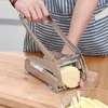 Skärmaskin Pommes frites Värde Rostfritt stål Använd inte Hem Potatis Slicer Gurka 210423