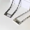 Europe America Fashion Jewelry Sets Men Lady Women Stainless steel Engraved V Initials Enamel Square Pendant Necklace Bracelet 4 Color
