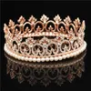 Rose Gold Wedding Crown Bridal Tiaras och kronor Prinsessan Diadem Kvinna Bridal Headdress Hair Ornaments Head Smycken X0625