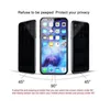 Proteggi schermo privacy con bordo nero in vetro temperato a colla completa per iPhone 12 Mini 11 Pro XS Max XR SE2 Xiaomi 9H Durezza Antispy P6188846