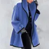 Misto lana da donna Piumino da donna blu 2023 -vendita Cappotto invernale Trench da donna Cappotto lungo lungo sottile caldo Capispalla da donna