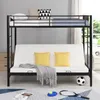 US Stepock Chambre Meubles Rustic Twin sur un lit superposé en métal complet, des lits de futon convertibles, noir A21