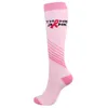 Sport-Socken, Kompressionsstrümpfe, Think Pink Collection, Strümpfe für Damen, lange Oberschenkel, Stretch, Outdoor-Party, lustig, elastisch, für Damen