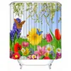 Musife Custom hoge kwaliteit vlinder bloem douchegordijn waterdichte badkamer polyester stof 210915