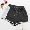 Cotton Sports Shorts Women Summer Casual Loose Shorts Lady Elastic Waist Drawstring Beach Short Pants Leisure High Quality 210625