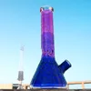 Hookahs Beaker Big Bongs 13 Inch Heady Glass Bong Water Pipe Purple Colorful Downstem Oil Dab Rigs LXMD20108 Handwork Handcraft 7mm Thick