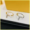Damen Luxurys Designer-Ringe Diamant-F-Ring Verlobungen für Damen Liebesring Designer-Schmuck Buzatue Herren-Goldring Großhandel 21080505R
