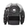 Sweats à capuche pour hommes Sweats Mode 3D Full Print Camera Screen Shirt Zipper Hoodie