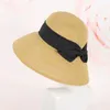 54-56cm 56-58cm 58-60cm Dame Sommer Große Größe Fedora Hut Kleiner Kopf Frauen Strand breite Krempe Stroh Reisen Faltbare Sonnenhüte Elob22