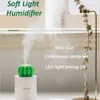 Aromat USB Essential Oil Dyfuzor ultradźwiękowy Cool Mist Nokinifikator Oczyszczacz powietrza Miękkie Ciepłe LED Night Light do Office Home Car 210724