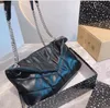 المصممين المساءات نساء غسلت حقيبة الدنيم Loulou Puffysh Classic Flap Messenger Bag Bags Pass Handbag Base