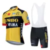 Wielerkleding 2021 Pro Team Korte Mouw Wielertrui Set Zomer Ademende Fiets Jersey Bib Shorts Suit5297093