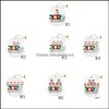 Decorations Festive Party Supplies Home & Garden Christmas Wooden Xmas Tree Pendant Pvc Snowman Face Handing Toys Family Of Ornament With Ma