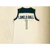 Nikivip Mens NCAA Chino Hills Huskies #1 Lamelo Ball Basketball Jersey Home White Szyghed High School koszulki