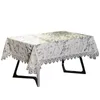 Marble Pattern Leather Tablecloth Waterproof Party Rectangular Square Dining Tea Table Cover Lace Stain Resistant Home European