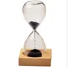 Accessoires Autres horloges Accessoires Verre Verre Poutdre de poudre de sable Fleurir de sablier magnétique avec emballage 13,5 * 5,5 cm en bois en bois Cadeau P.