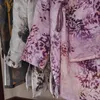 Johnature Femmes Style Chinois Chemises et Tops Ceinture Ramie Imprimer Floral Col V Manches Longues Printemps Vintage Chemises Lâches 210521
