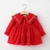 2021 Nouvelle robe de bébé pour filles princesse dentelle robe vêtements nouveau-nés enfant en bas âge fête d'anniversaire tutu robes bébé fille vêtements 0-2y G1129