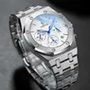 Chronographe Montres Hommes Argent Acier Inoxydable Étanche Multi Fonction Calendrier Marque CHENXI Business Casual Sport Homme Montre 21351e