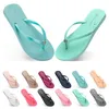 Pantoufles femmes soixante-dix chaussures flip flops de plage vert jaune orange marine bule rose blanc marron été sport