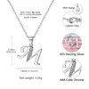 Ожерелья с подвеской U7, стерлинговое серебро 925 пробы, AZ, начальная буква алфавита, имя для женщин и девочек, подарок на день рождения, колье с цирконием9389524