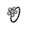 Stainless Steel Body Piercing Jewelry CZ Flower Nose Ring For Women