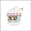Decorations Festive Party Supplies Home & Garden Christmas Wooden Xmas Tree Pendant Pvc Snowman Face Handing Toys Family Of Ornament With Ma