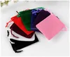 Soft jewelry bag velvet pouches drawstring Bags for jewellery Gift cosmetics packaging Black Red 5x7 7x9cm 8x10 10x15 10x20