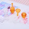 Clear Amber Honecomb Shaped Lip Gloss Tubes with Wand Empty Honey Lipgloss Containers Funny Lip Balm Bottle Dispenser with Rubber for DIY DH6767
