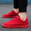 2021 Men Running Shoes Black Red Grey fashion mens Trainers Breathable Sports Sneakers Size 39-44 wo