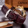 Novo Men039s Wristwatch Navitimer Gold Brown Leather 1884 Moda Male Watch Sport Watches 2021 Top Quality6495803